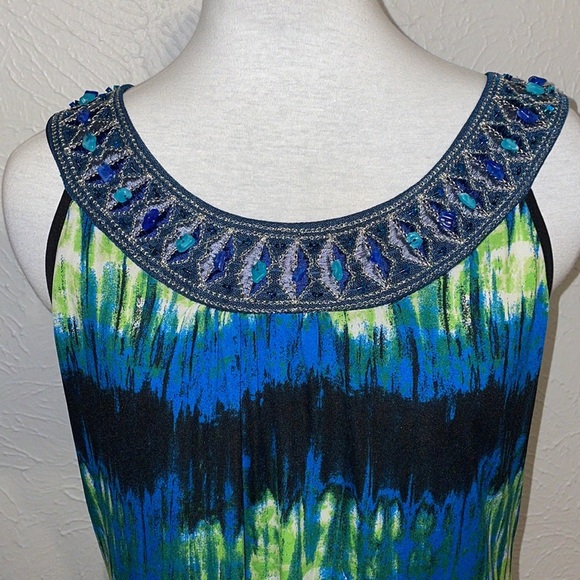 Wishes Wishes Wishes Art Print Tunic with Jeweled Embellishments XL - Picture 2 of 8